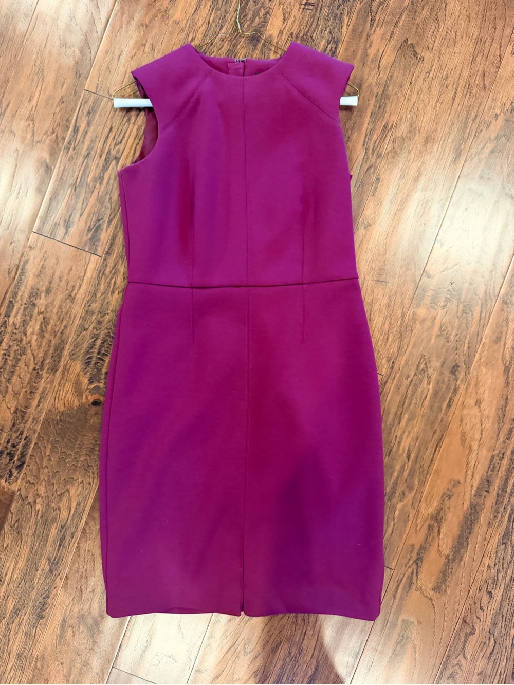 Ann Taylor Sleeveless Fuchsia Sheath Dress